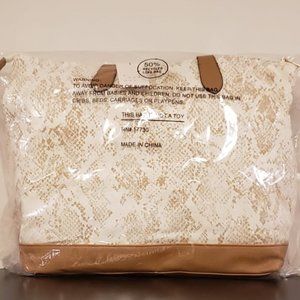 A New Day - Tote Beige & Brown Natural Snake